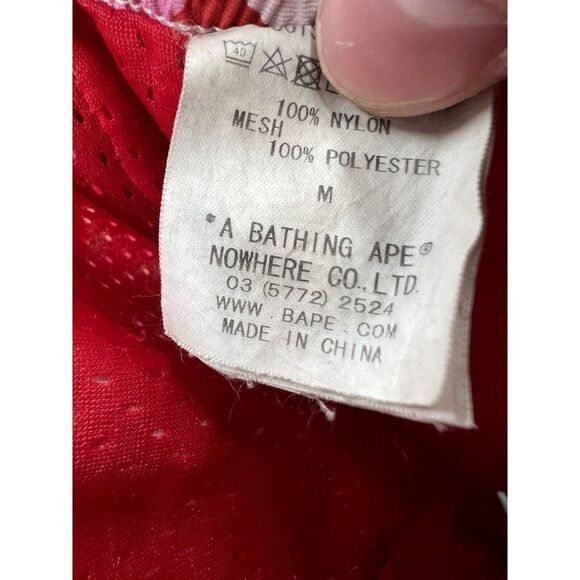 A Bathing Ape Bape Bapesta Pink Camo Beach Nylon Mesh Polyester Shorts Medium - Picture 4 of 4